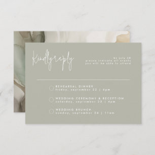 Modern Abstract Painterly Green Multi-Event RSVP