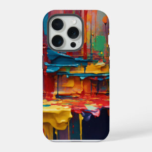 Modern abstract painting iPhone 15pro case