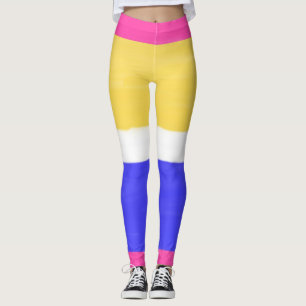 modern abstract painting leggings