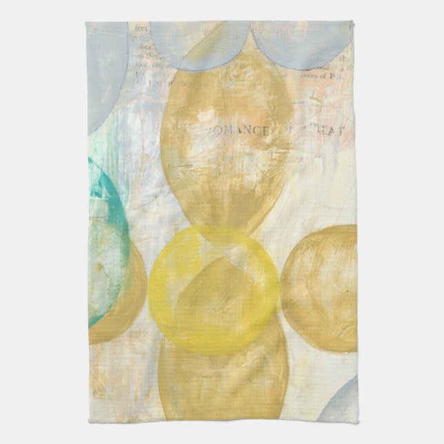 Modern Abstract Painting on Newsprint Kitchen Towel (Vertical)