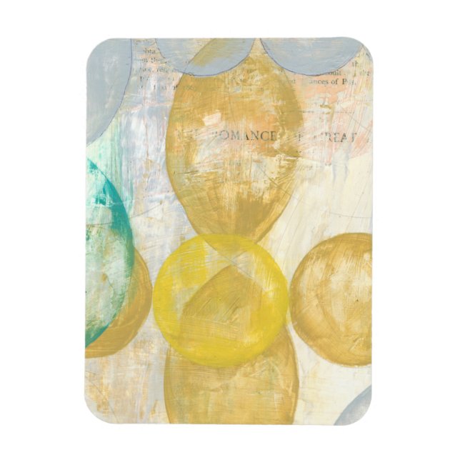 Modern Abstract Painting on Newsprint Magnet (Vertical)