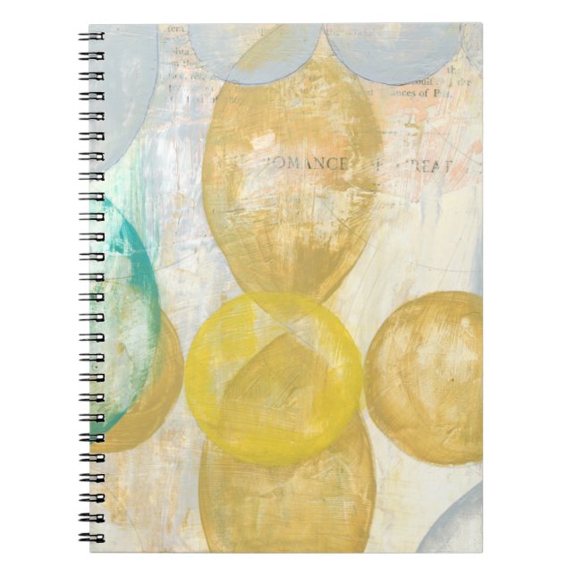 Modern Abstract Painting on Newsprint Notebook (Front)