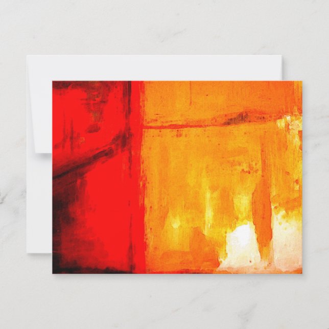 Modern Abstract Painting Personalized Invitations (Front)