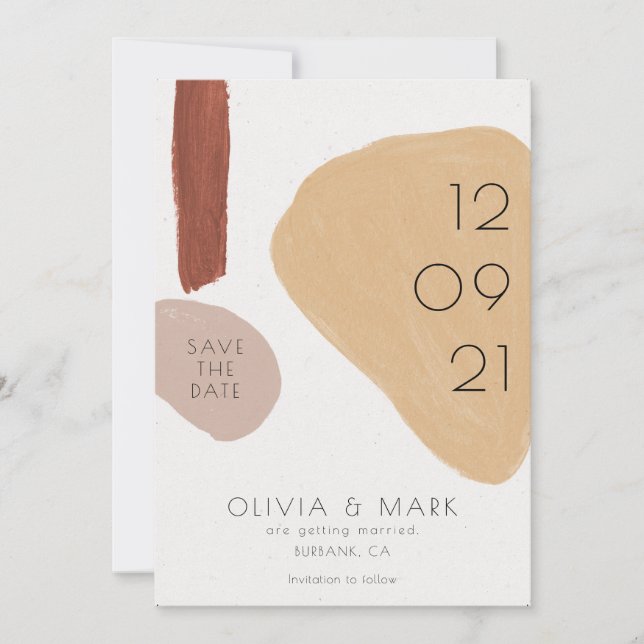 Modern Abstract Painting Save The Date (Front)