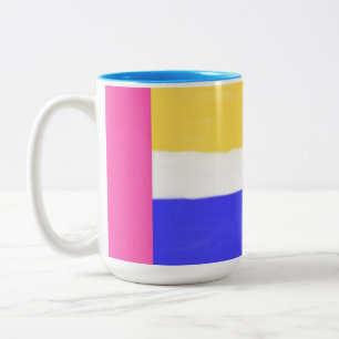modern abstract painting Two-Tone coffee mug
