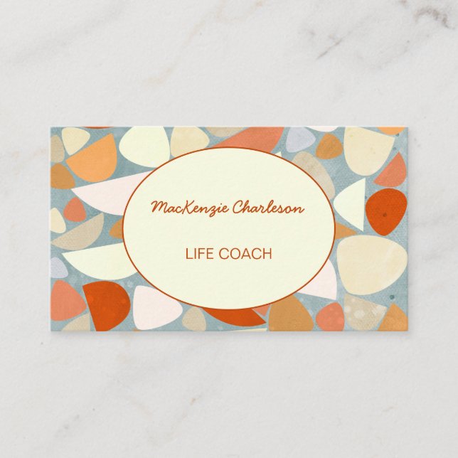 Modern Abstract Pastel Business Card (Front)