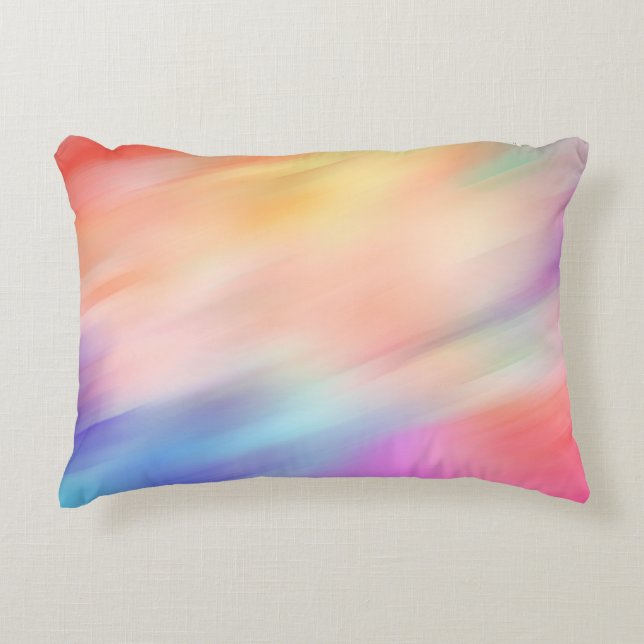 Modern Abstract Pastel Colours  Accent Pillow (Front)