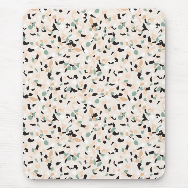 Modern Abstract Pastel Terrazzo Pattern  Mouse Pad (Front)