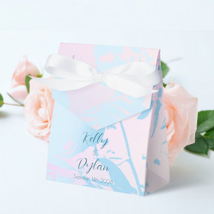 Modern Abstract Pastel Wedding Favor Box