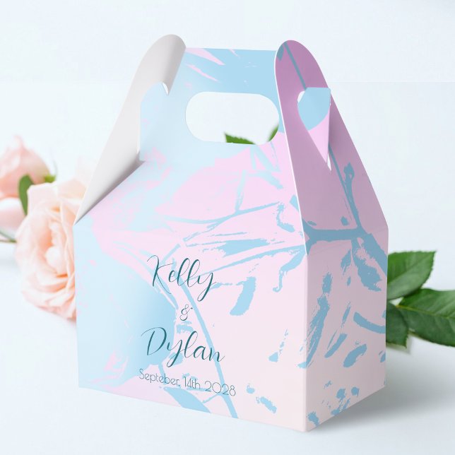 Modern Abstract Pastel Wedding Favor Box (Creator Uploaded)