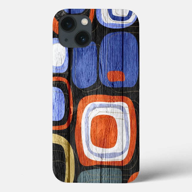 Modern Abstract Pastel Wood Look Case-Mate iPhone  Case (Back)