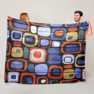 Modern Abstract Pastel Wood Look Fleece Blanket