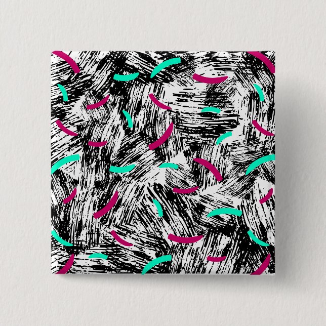 Modern Abstract pattern. 2 Inch Square Button (Front)