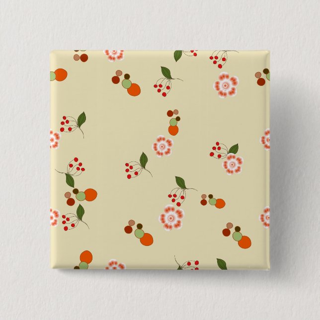 Modern Abstract Pattern 2 Inch Square Button (Front)