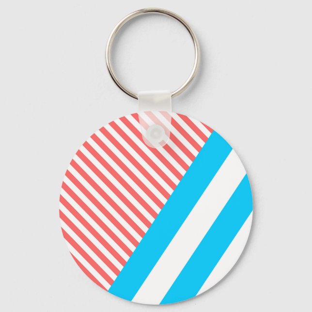 Modern abstract pattern geometric keychain (Front)