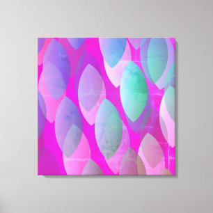 Modern Abstract Pattern   Magenta Purple Pink Teal Canvas Print