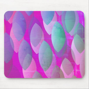 Modern Abstract Pattern Magenta Purple Pink Teal Mouse Pad