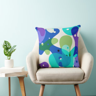 Modern abstract pattern throw pillow