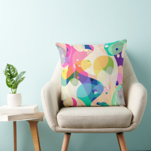 Modern abstract pattern throw pillow