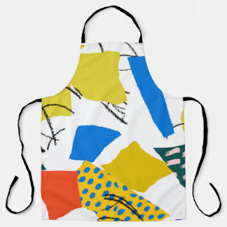 Modern Abstract Pattern with Shapes. Apron