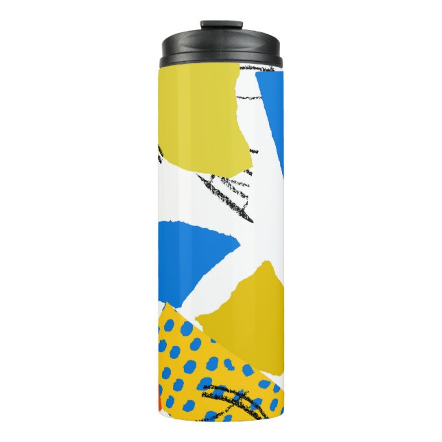 Modern Abstract Pattern with Shapes. Thermal Tumbler (Front)