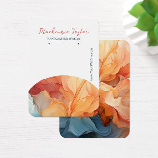 Modern Abstract Personalized Earring Display Card