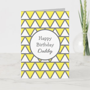 Modern Abstract Personalized Happy Birthday Daddy Card