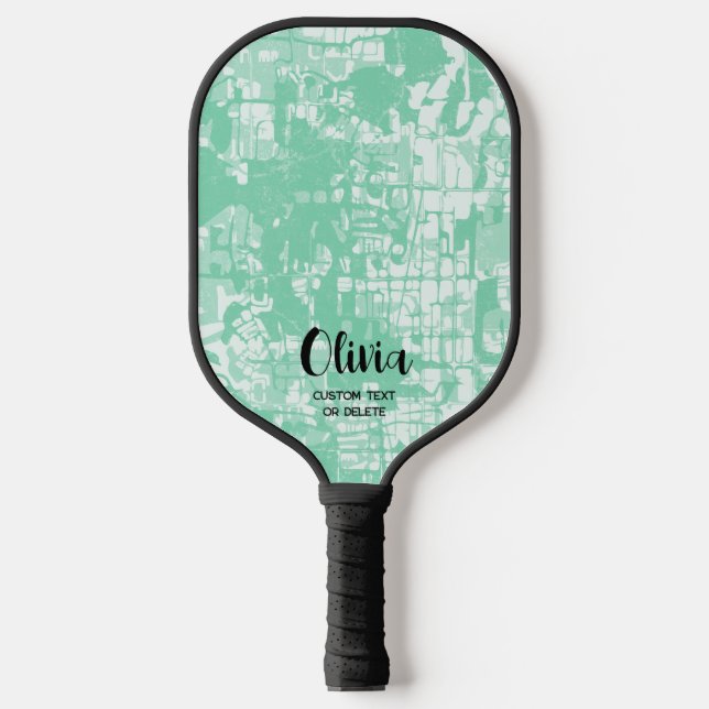 Modern Abstract Personalized Name Pickleball Paddl Pickleball Paddle (Front)