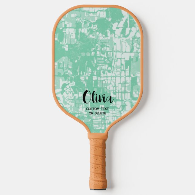 Modern Abstract Personalized Name Pickleball Paddl Pickleball Paddle (Front)