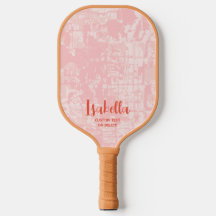 Modern Abstract Personalized Name Pickleball Paddl