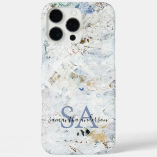 Modern Abstract Phone Case with Initials & Name