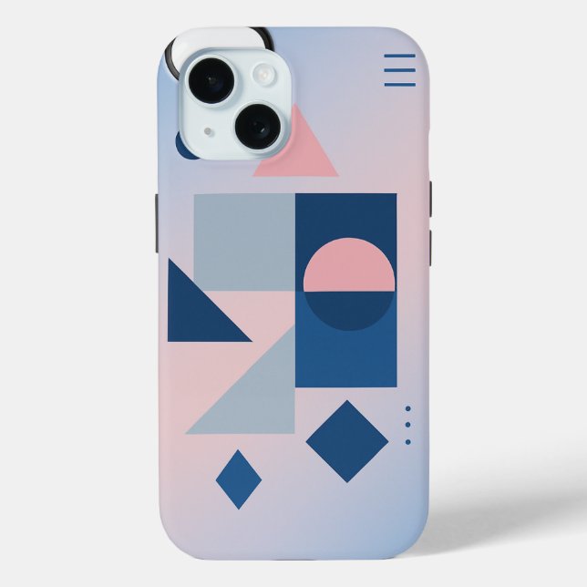 Modern Abstract Phone Case with Vibrant Colours (Back)
