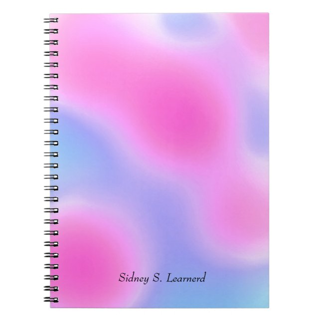 Modern Abstract Pink and Purple Notebook (Front)