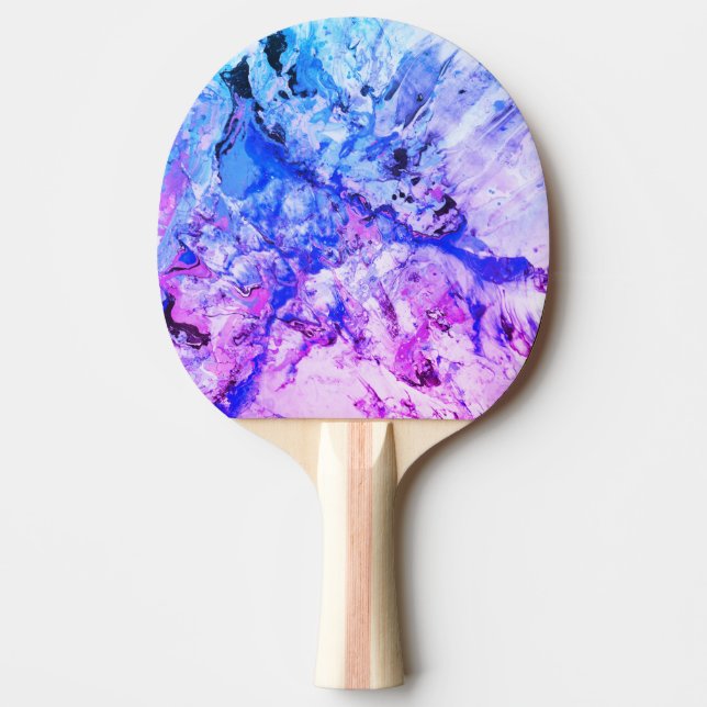 Modern Abstract Pink Blue Purple Template Trendy Ping Pong Paddle (Front)