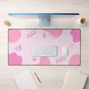 Modern Abstract Pink Minimalist Desk Mat