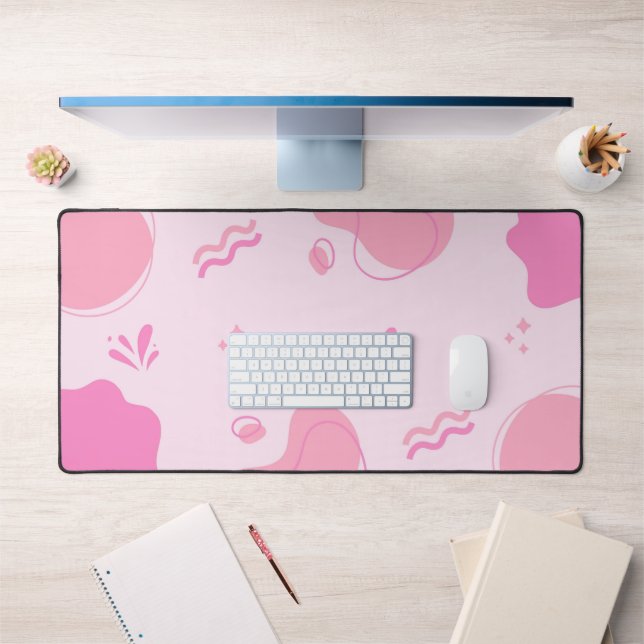 Modern Abstract Pink Minimalist Desk Mat (Office 1)