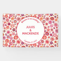 Modern Abstract Pink Watercolor Circles