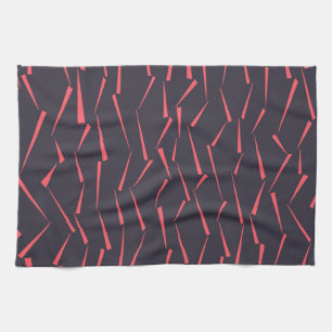 Modern abstract playful geometric triangle pattern kitchen towel