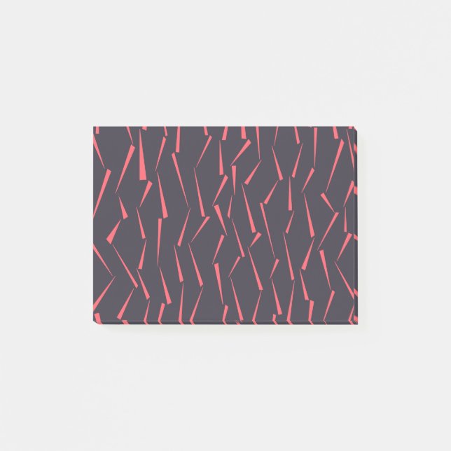 Modern abstract playful geometric triangle pattern post-it notes (Front)