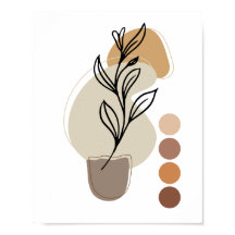 Modern Abstract Poster, Contemporary, Elegant Boho