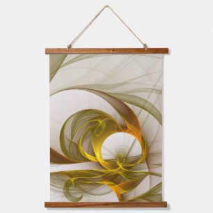 Modern Abstract Precious Metal Colours Fractal Hanging Tapestry