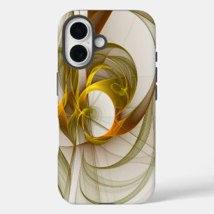 Modern Abstract Precious Metal Colours Fractal iPhone 16 Case