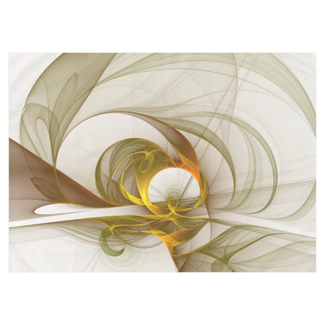 Modern Abstract Precious Metal Colours Fractal Tablecloth (Front (Horizontal))