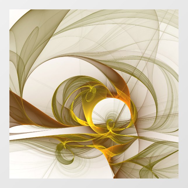 Modern Abstract Precious Metal Colours Fractal Window Cling (Sheet)