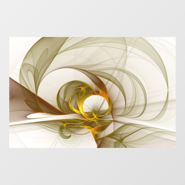 Modern Abstract Precious Metal Colours Fractal Window Cling (Sheet)
