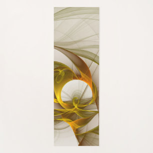 Modern Abstract Precious Metal Colours Fractal Yoga Mat
