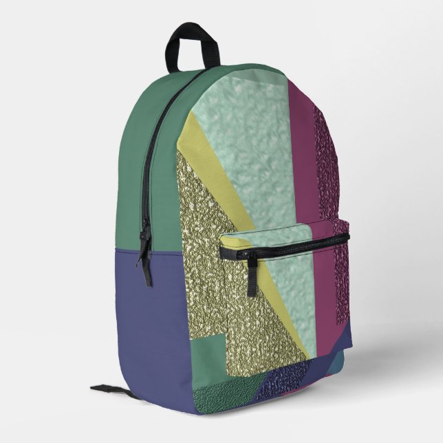 Modern Abstract  Printed Backpack (Back Corner Left)