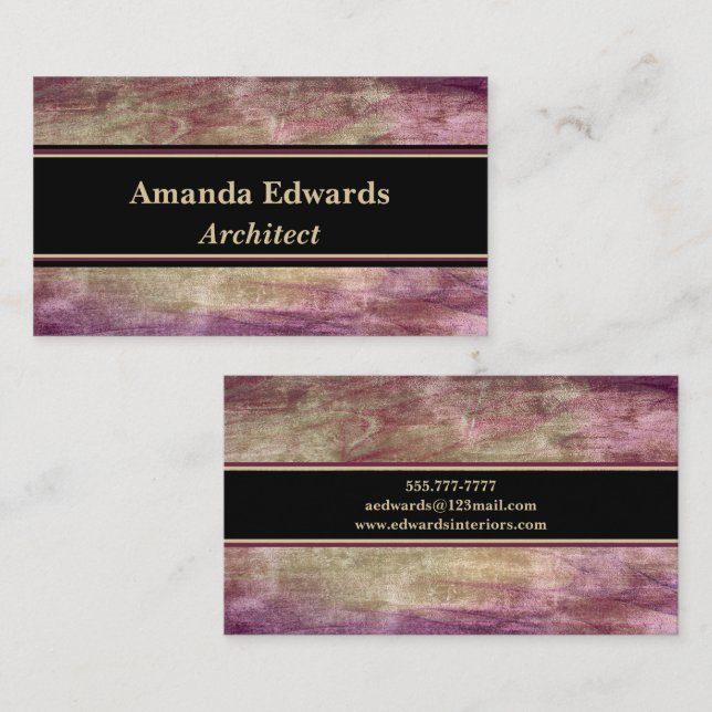 Modern Abstract Purple Business Card (Front/Back)