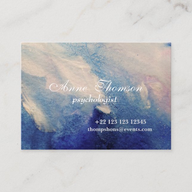 Modern Abstract Purple Business Card (Front)