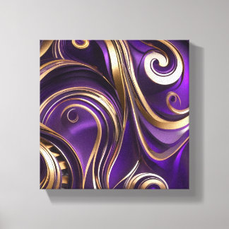 Modern Abstract Purple Canvas Wall Art, 